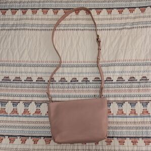 Pink Leather Crossbody Purse